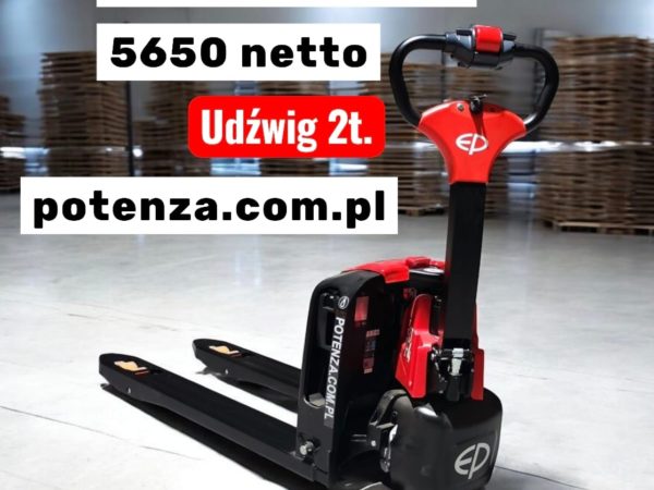 Elektryczny wózek paletowy EP F4 201 o udźwigu 2000 kg (2 tonowy)