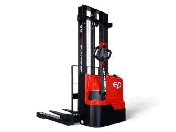 Elektryczny wózek podnośnikowy ES15-33DM o udźwigu 1500 kg i wysokości podnoszenia 3300 mm – magazynowy stacker z baterią AGM 125Ah